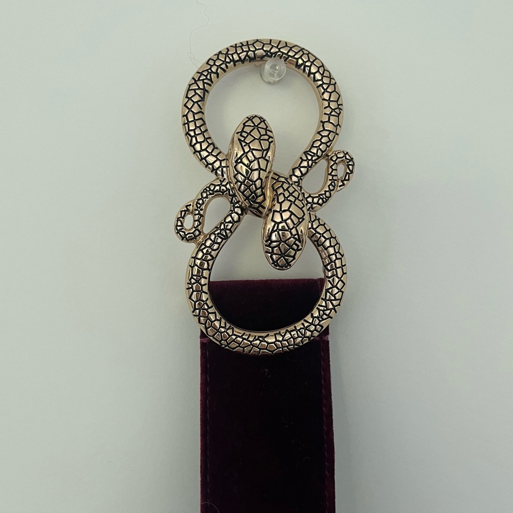 Express Maroon Snake Belt